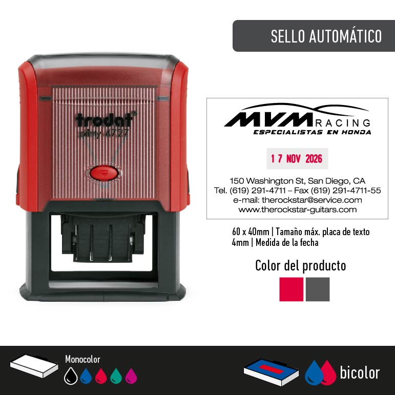 Sellos trodat fechador 4727